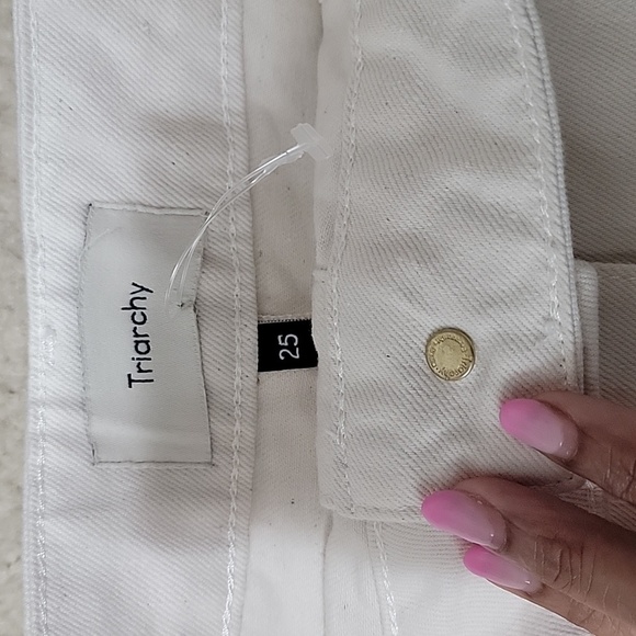 Triarchy button down denim midi skirt Sz 25 NWT - Picture 5 of 9